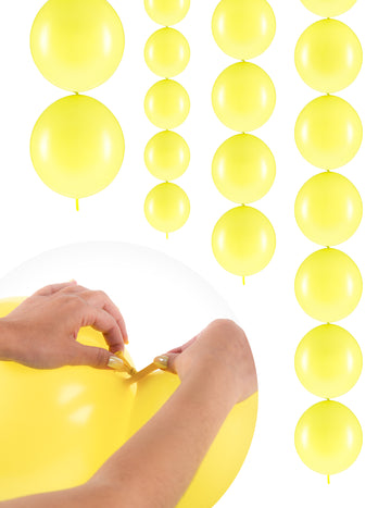 20 baloane gonflabile galbene pastelate pentru a conecta 28 cm
