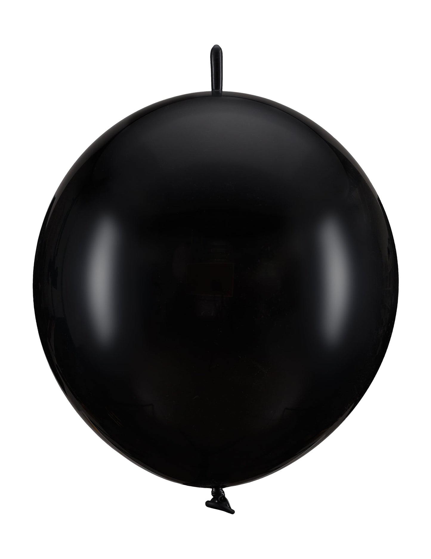 Gros plan du ballon à relier pour décoration de fête noir