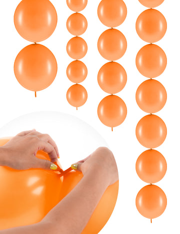 20 de baloane gonflabile portocalii pentru conectarea 28 cm