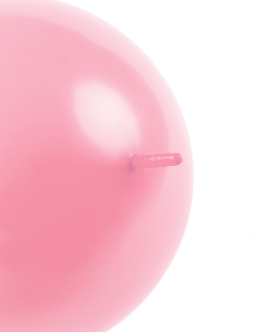 Détail de l'embout de liaison des Ballons à relier rose pastel