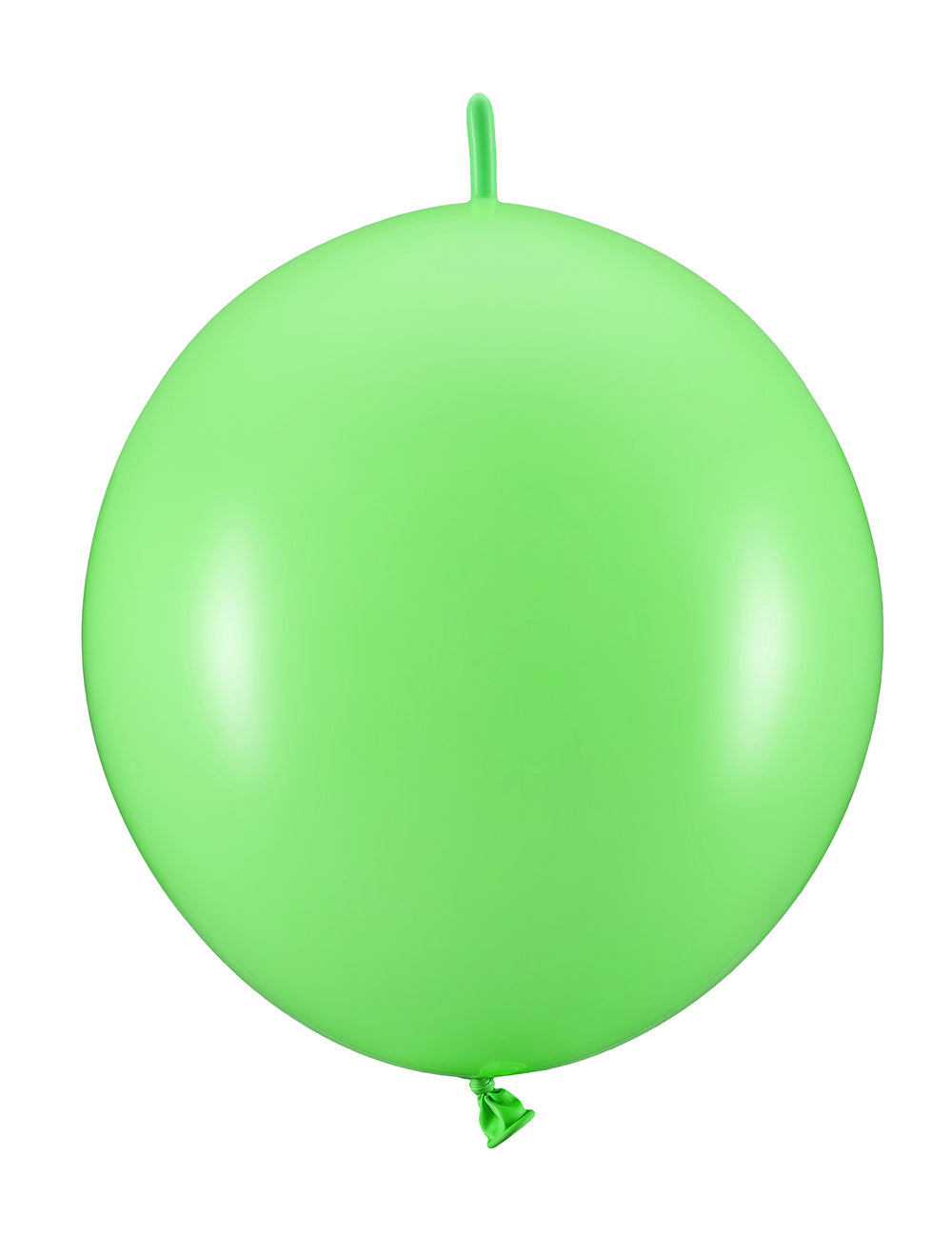 Vue d'un seul ballon du ballons à relier pour décoration de fête vert clair