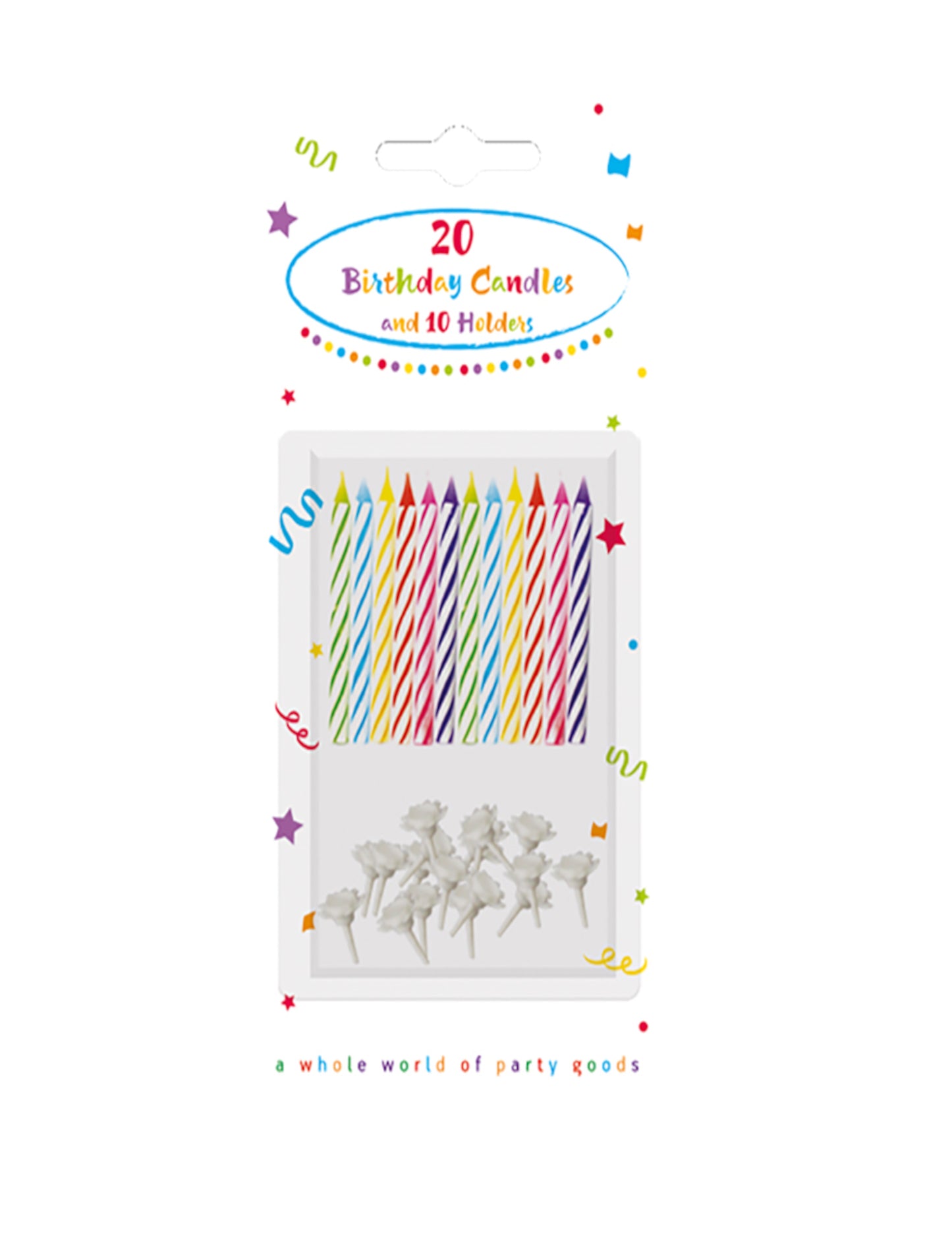 20 de lumânări multicolore