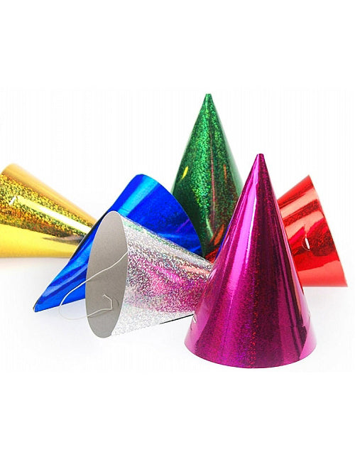 20 pălării holografice colorate 16 x 10 cm