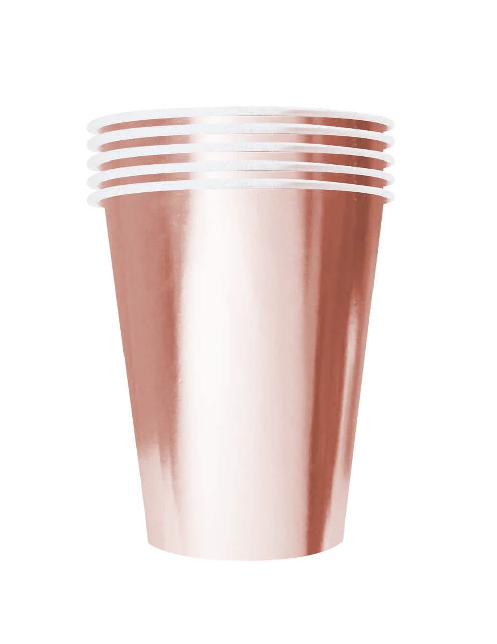 Pahare americane din carton reciclabil pentru petrecere auriu roz