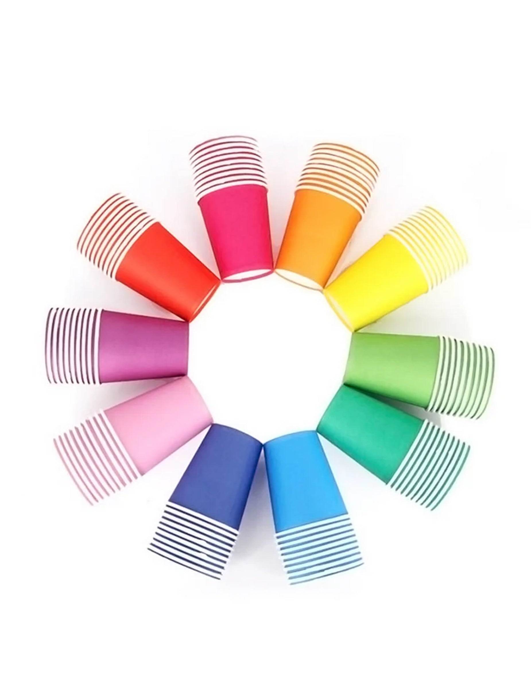 Aperçu des différents coloris du gobelet américain en carton recyclable pour fête