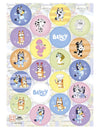 20 Mini discuri din vafă Bluey și Bingo™ 3,4 cm