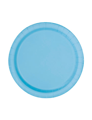 20 de plăci mici de carton albastru pastel 17 cm