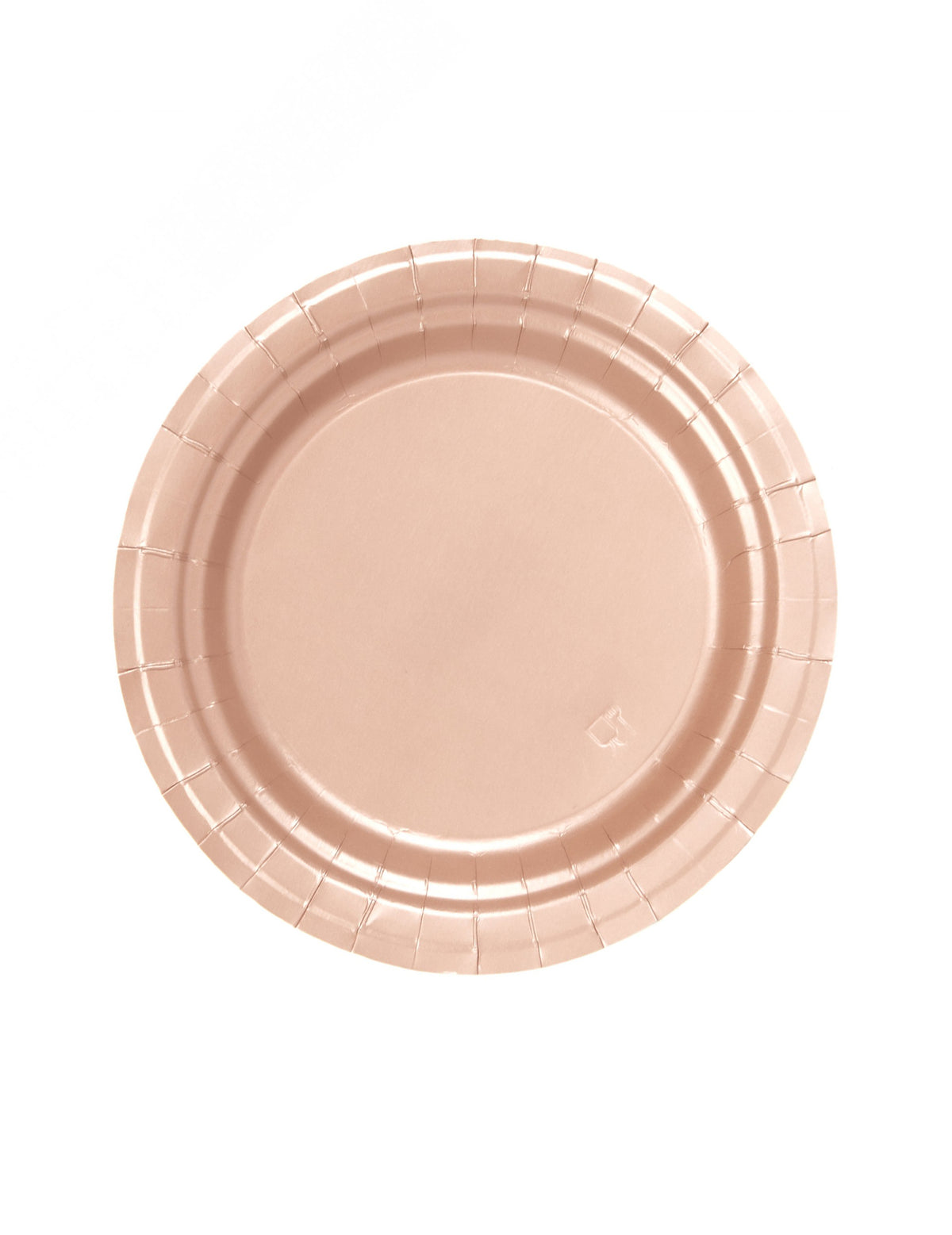 Assiettes en carton rose gold pour fête métallisées