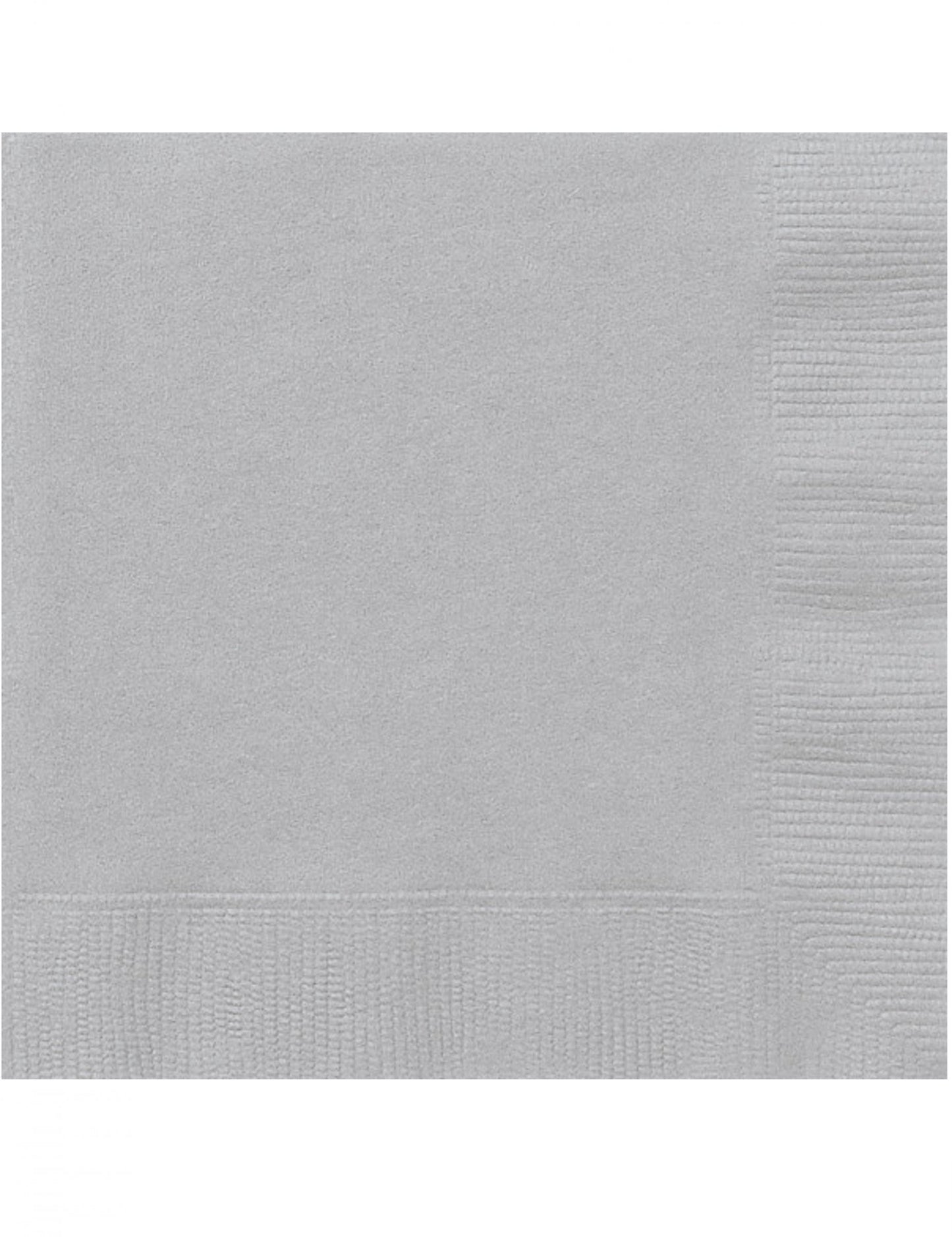 Serviettes en papier pour fête argentées