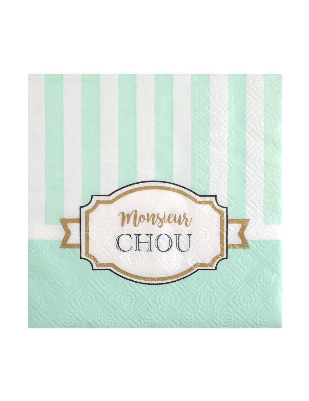 Aranjare de masă cu șervețele de hârtie baby shower domnul chou