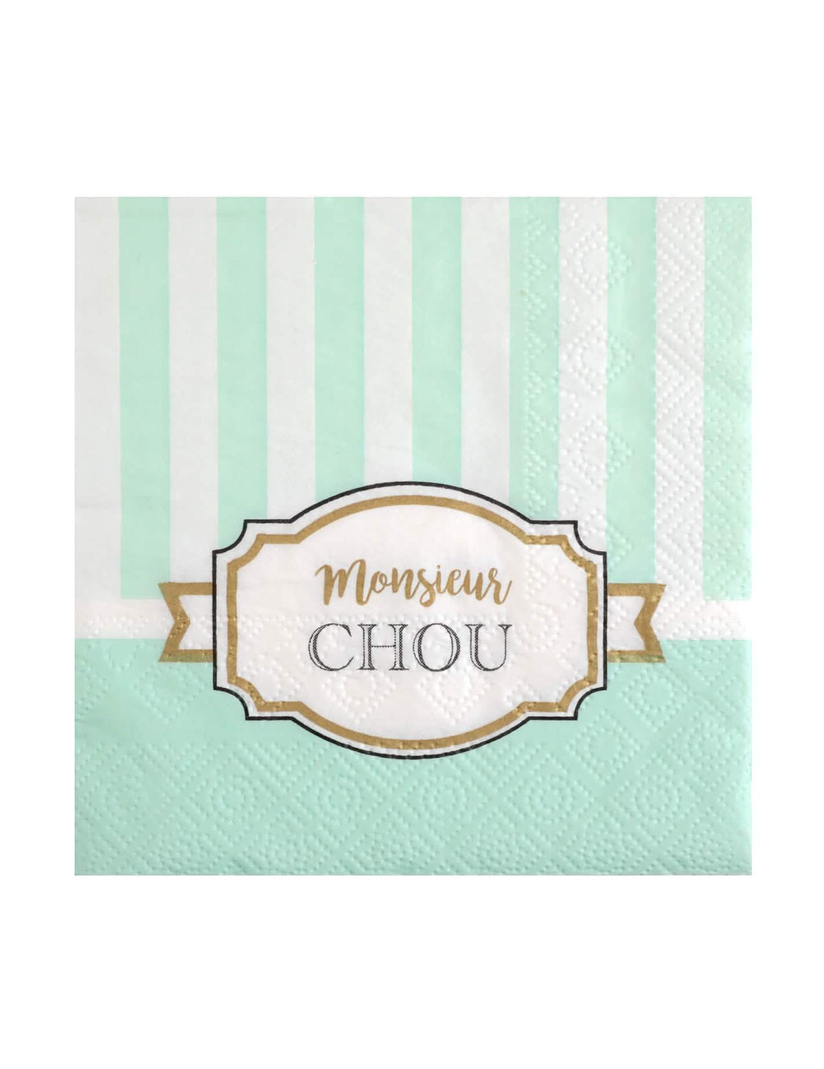 Aranjare de masă cu șervețele de hârtie baby shower domnul chou