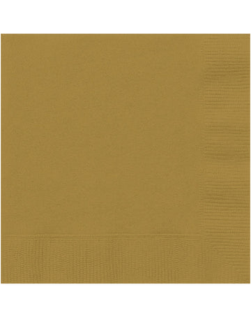 20 șervețele mici din hârtie aurii 25 x 25 cm 