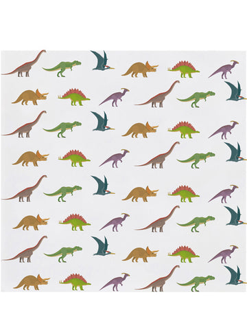 20 șervețele mici de hârtie cu dinozauri mari, 25 x 25 cm cm pentru ziua de naștere