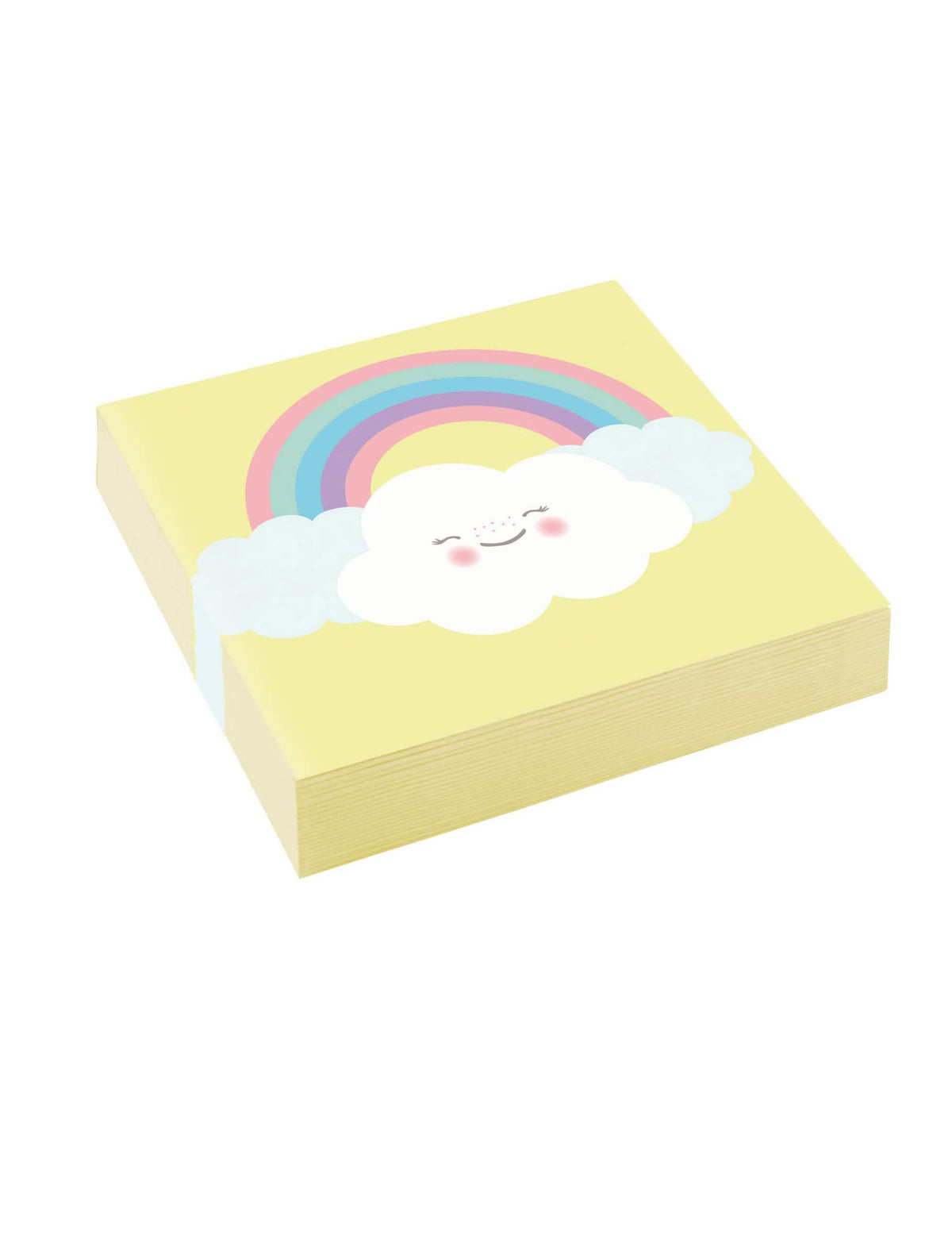 șervețele de hârtie mic nor pentru petrecere galbene pastel curcubeu