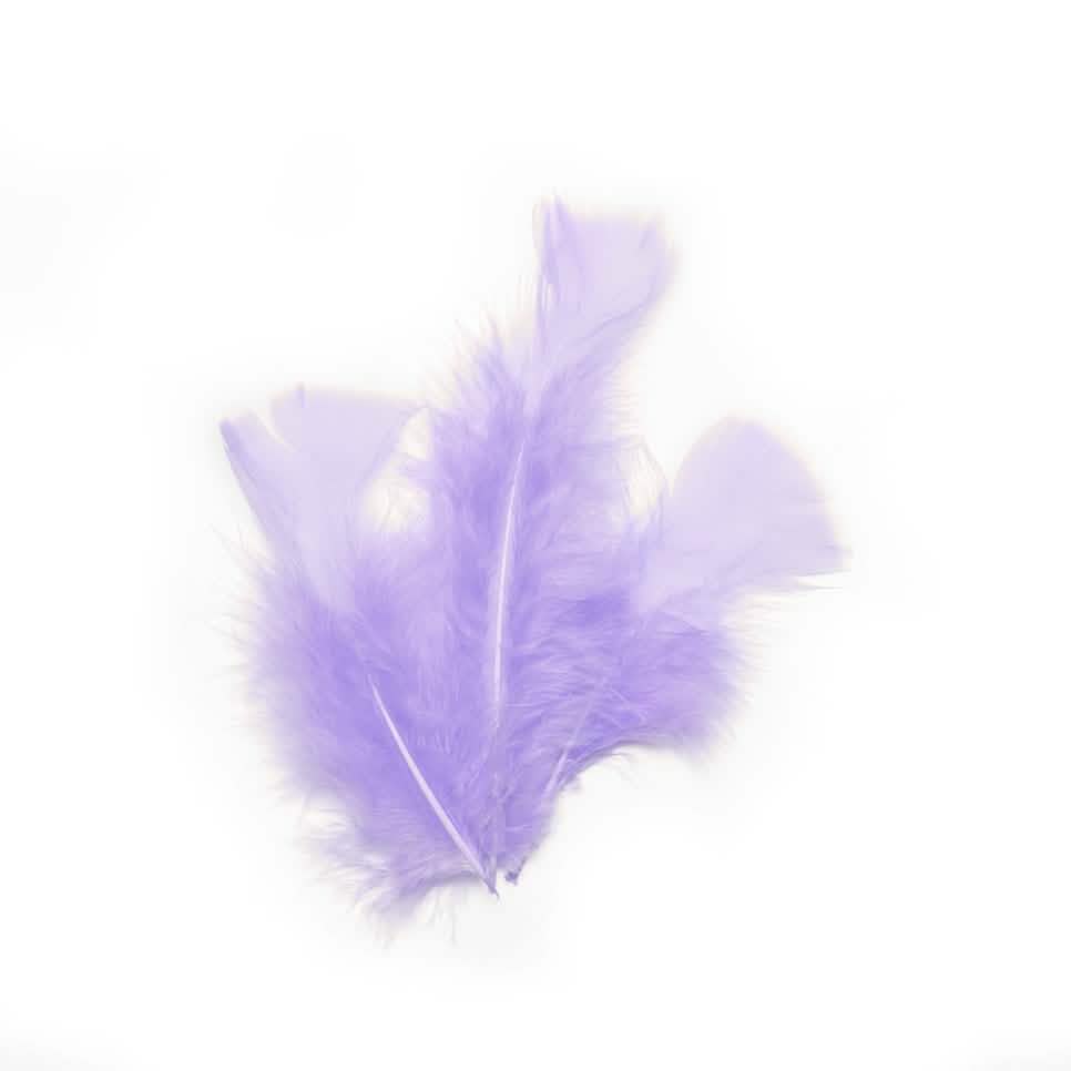 Pene decorative lila pentru petrecere, lila pastelată