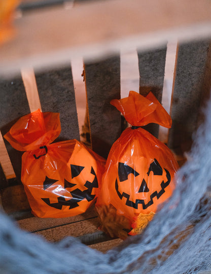 20 pungi de plastic cu dovleac 15 x 20 cm