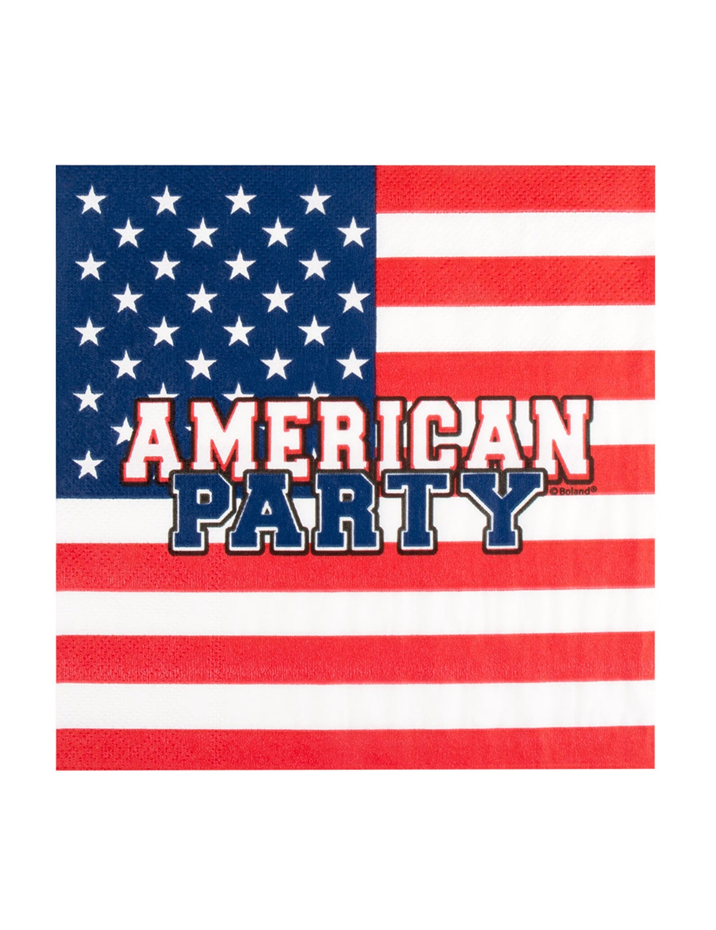 20 prosoape de hârtie pentru petrecere americană 33 x 33 cm