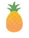 20 Șervețele de hârtie cu ananas 18,5 x 10,2 cm