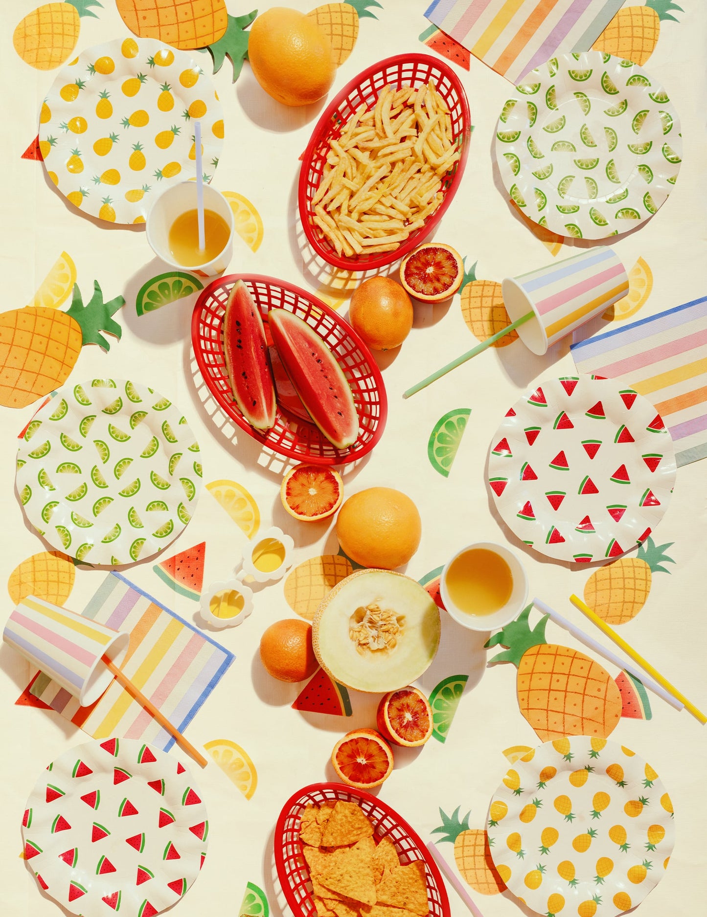 20 Șervețele de hârtie cu ananas 18,5 x 10,2 cm