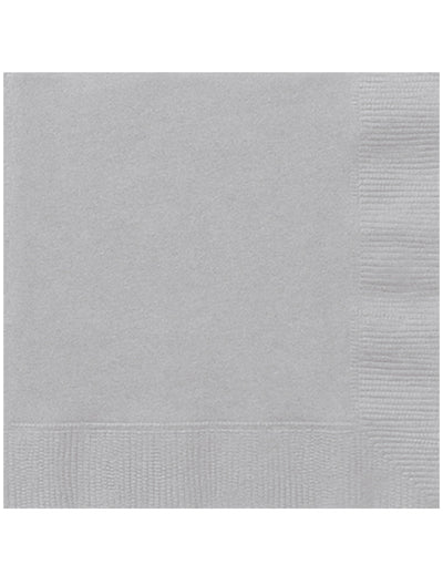 Serviettes en papier pour fête argenté