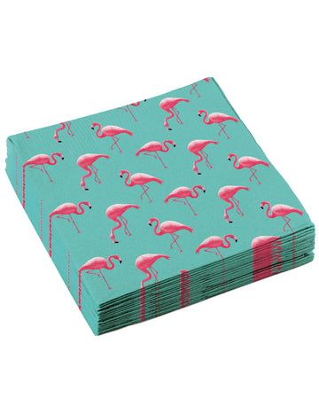 20 șervețele de hârtie cu flamingo paradise, 33 x 33 cm model de flamingo