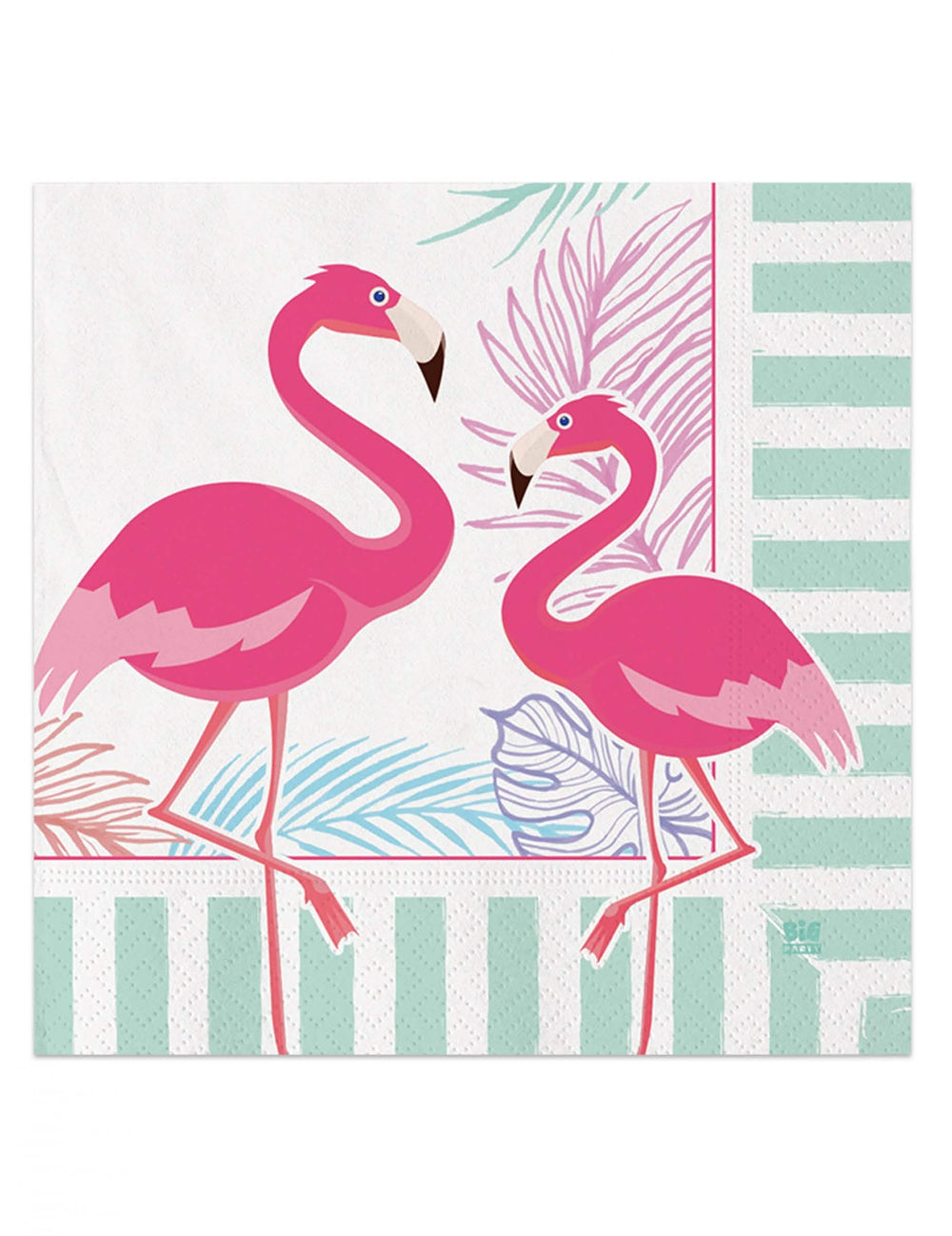 șervețele de hârtie flamingo party tropicale pentru petrecere roz și verde mentă