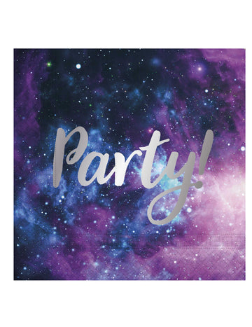 20 șervețele de hârtie galaxy party 33 x 33 cm pentru aniversare 