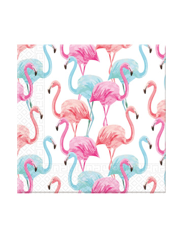 20 șervețele de hârtie compostabile pentru acasă cu flamingi colorați, 33 x 33 cm decorațiuni de petrecere