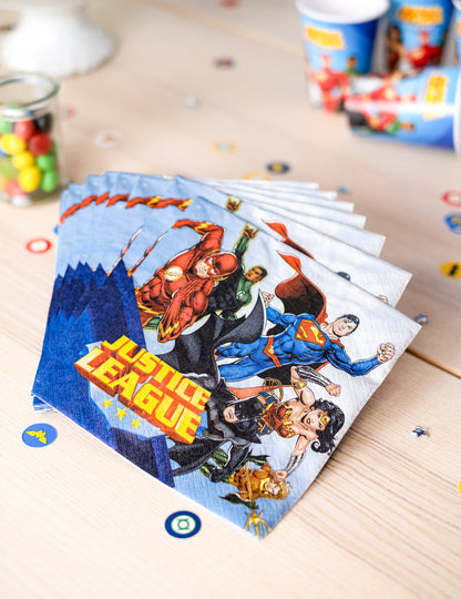 20 șervețele de hârtie Liga Dreptății™ 33 x 33 cm