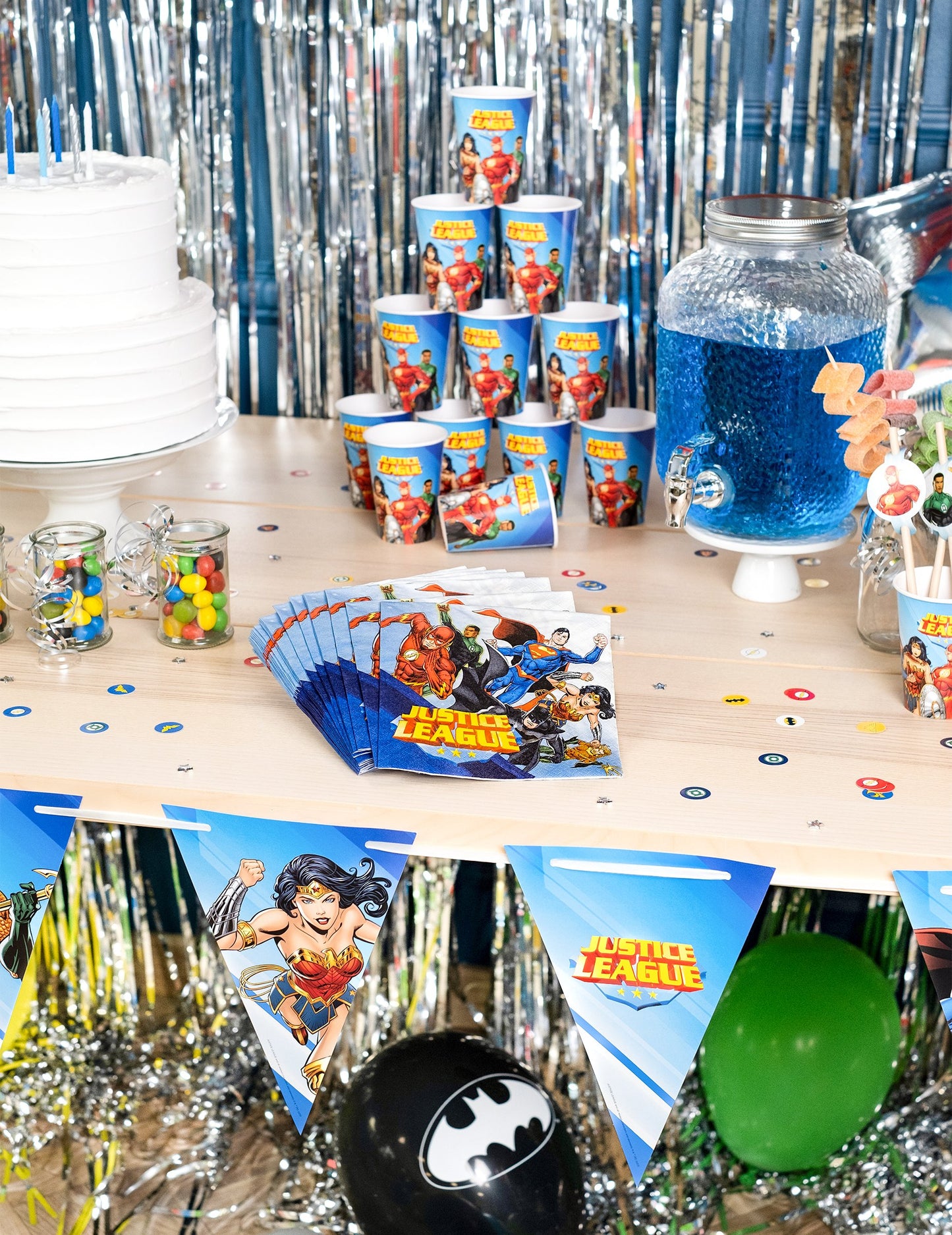 20 șervețele de hârtie Liga Dreptății™ 33 x 33 cm