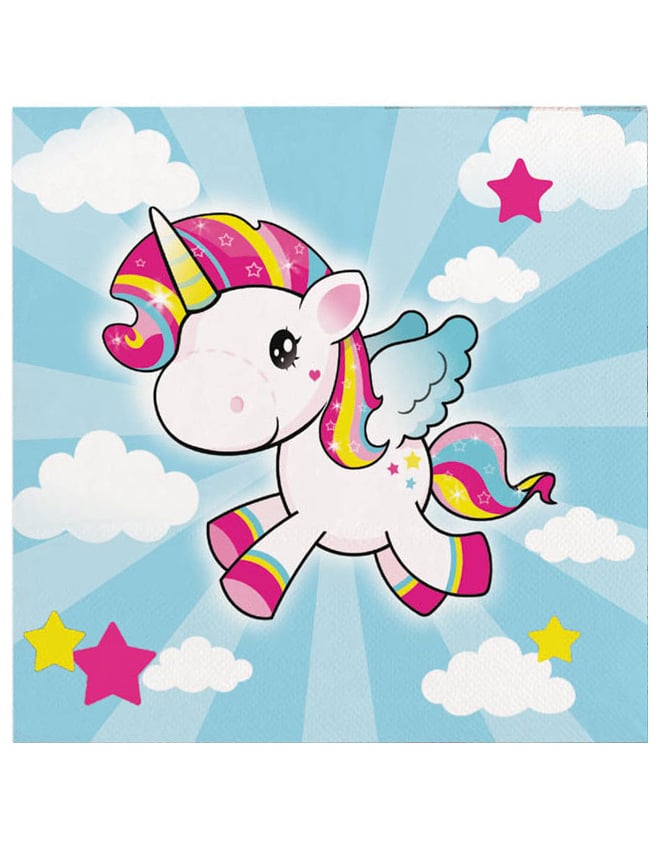 20 33x33cm prosoape de hârtie unicorn