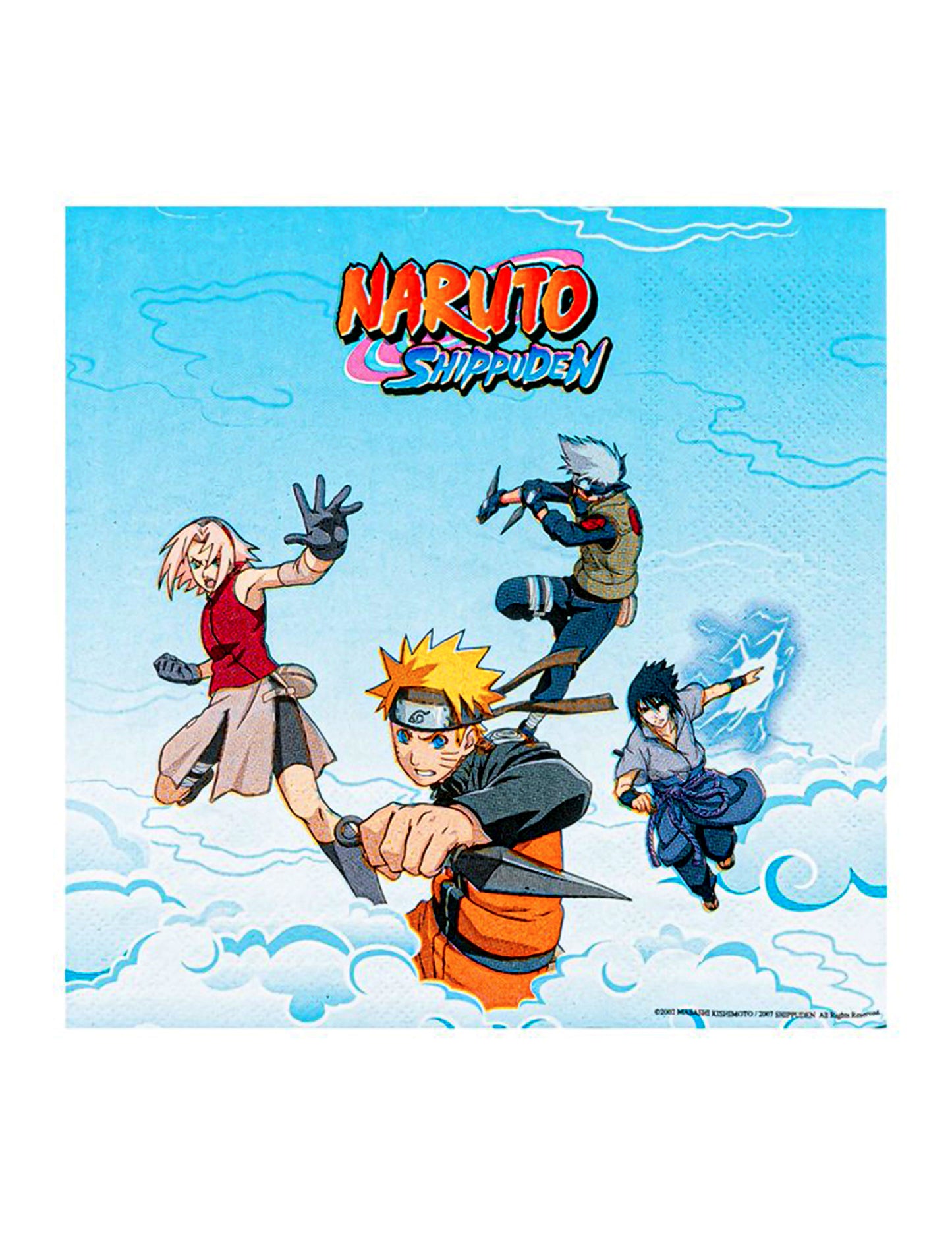 20 de șervețele de hârtie Naruto Shippuden™ 33 x 33 cm
