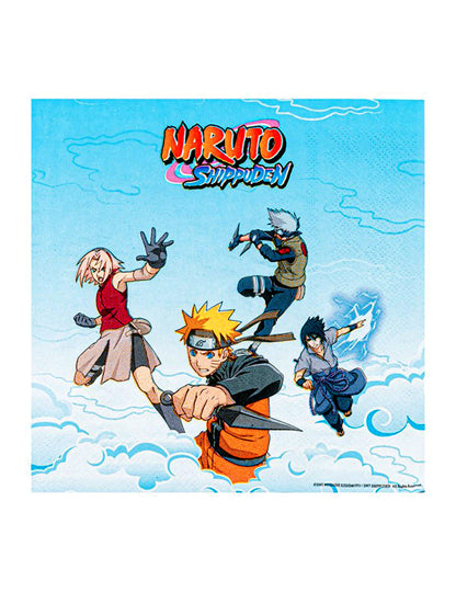 20 de șervețele de hârtie Naruto Shippuden™ 33 x 33 cm