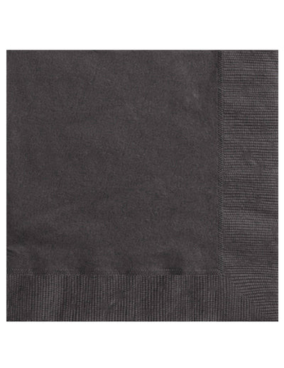 20 serviettes en papier noires