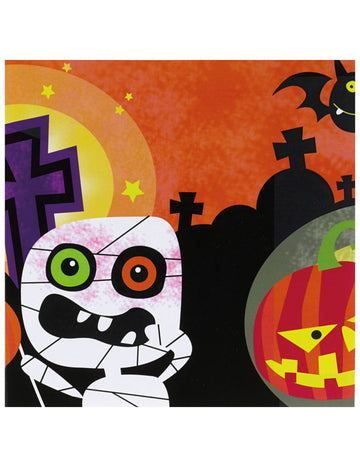 20 șervețele din hârtie micii monștri Halloween 