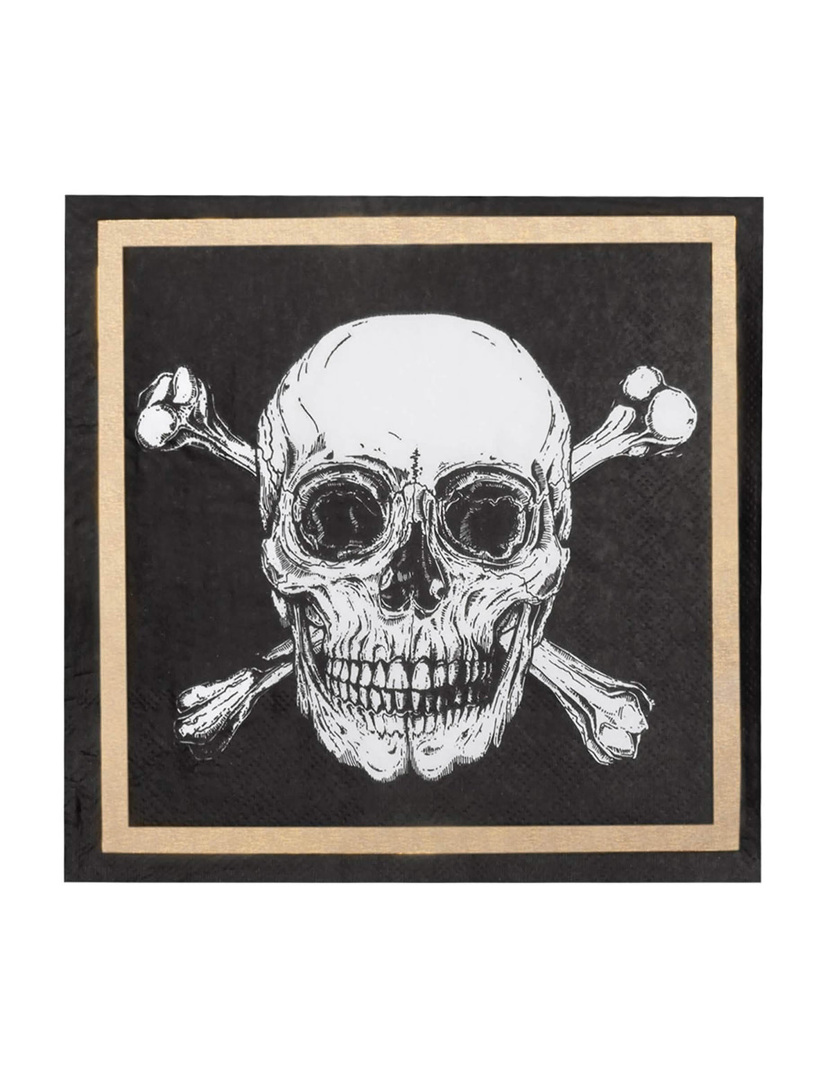 Detaliu al modelului cu cap de mort al șervețelelor de hârtie Pirate Jolly Roger