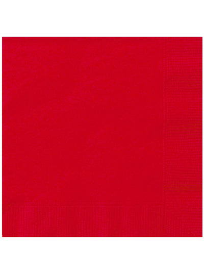 Serviettes en papier pour fête rouges jetables lot de 20