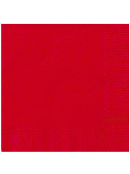 20 prosoape de hârtie roșie 33 x 33 cm