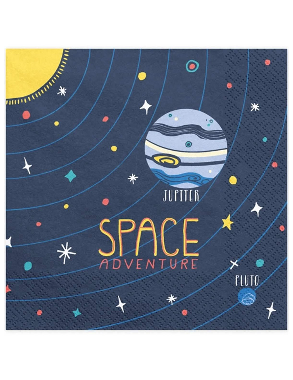 șervețele de hârtie Space Adventure pentru petrecere albastre cu planete și stele