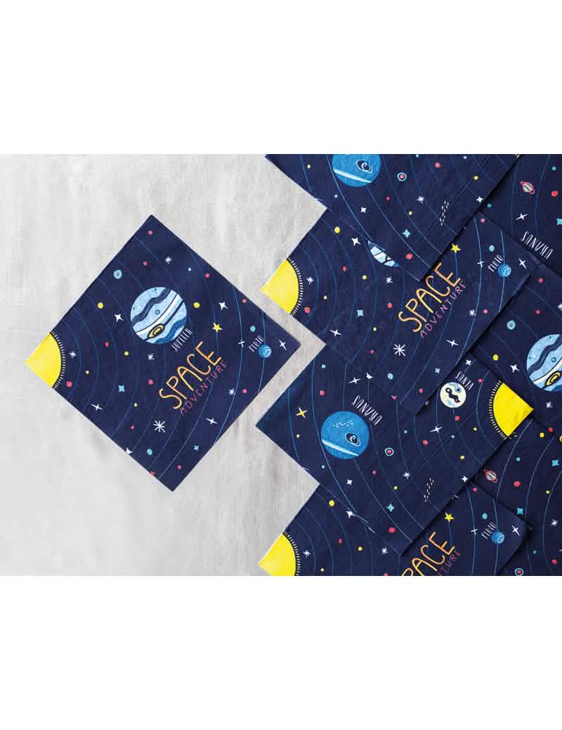 Prezentare generală a lotului de șervețele de hârtie Space Adventure