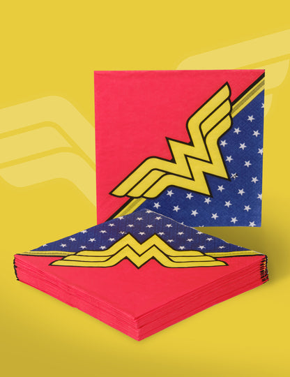20 șervețele de hârtie Wonder Woman™ 33 x 33 cm