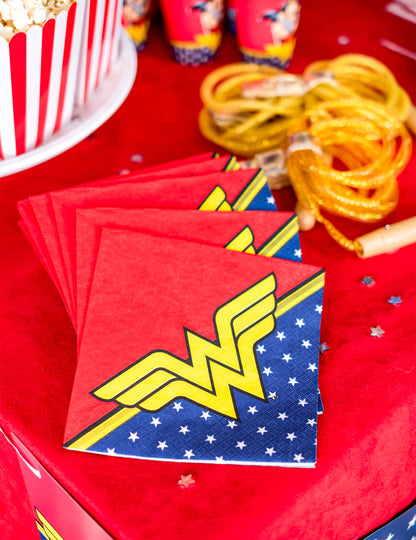 20 șervețele de hârtie Wonder Woman™ 33 x 33 cm