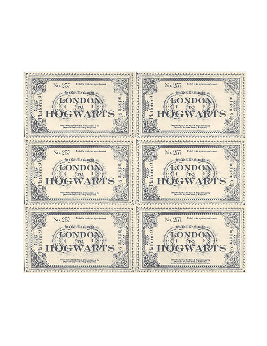 20 Șervețele Harry Potter™ Bilet Londra spre Hogwarts 33 x 40 cm