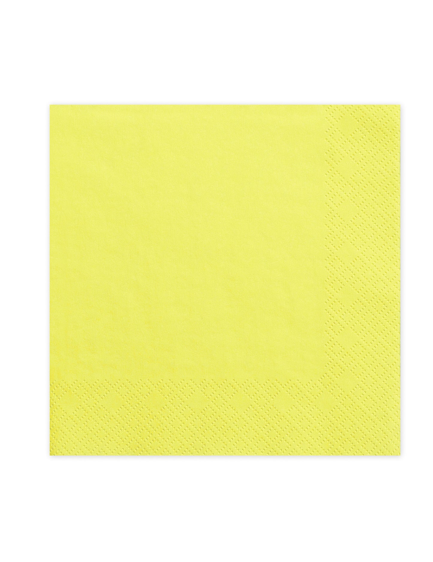 Lot de 20 serviettes en papier jaune