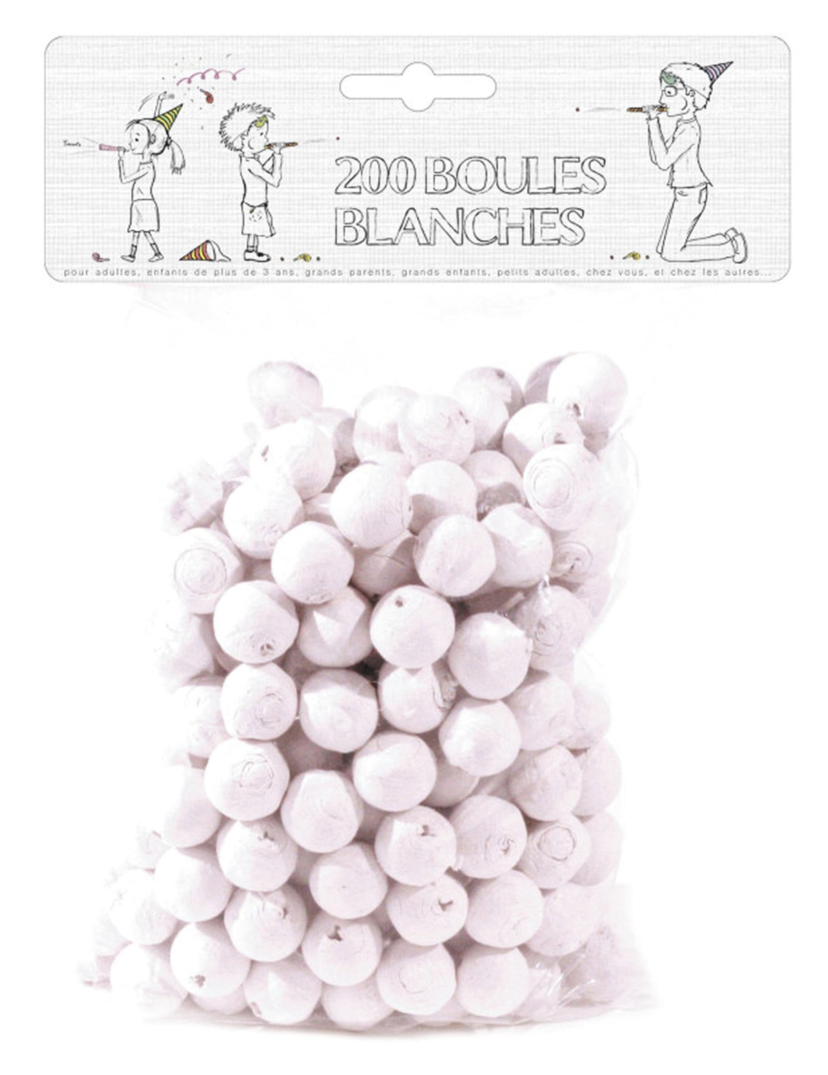 200 boules pour sarbacane pour adultes et enfants blanches
