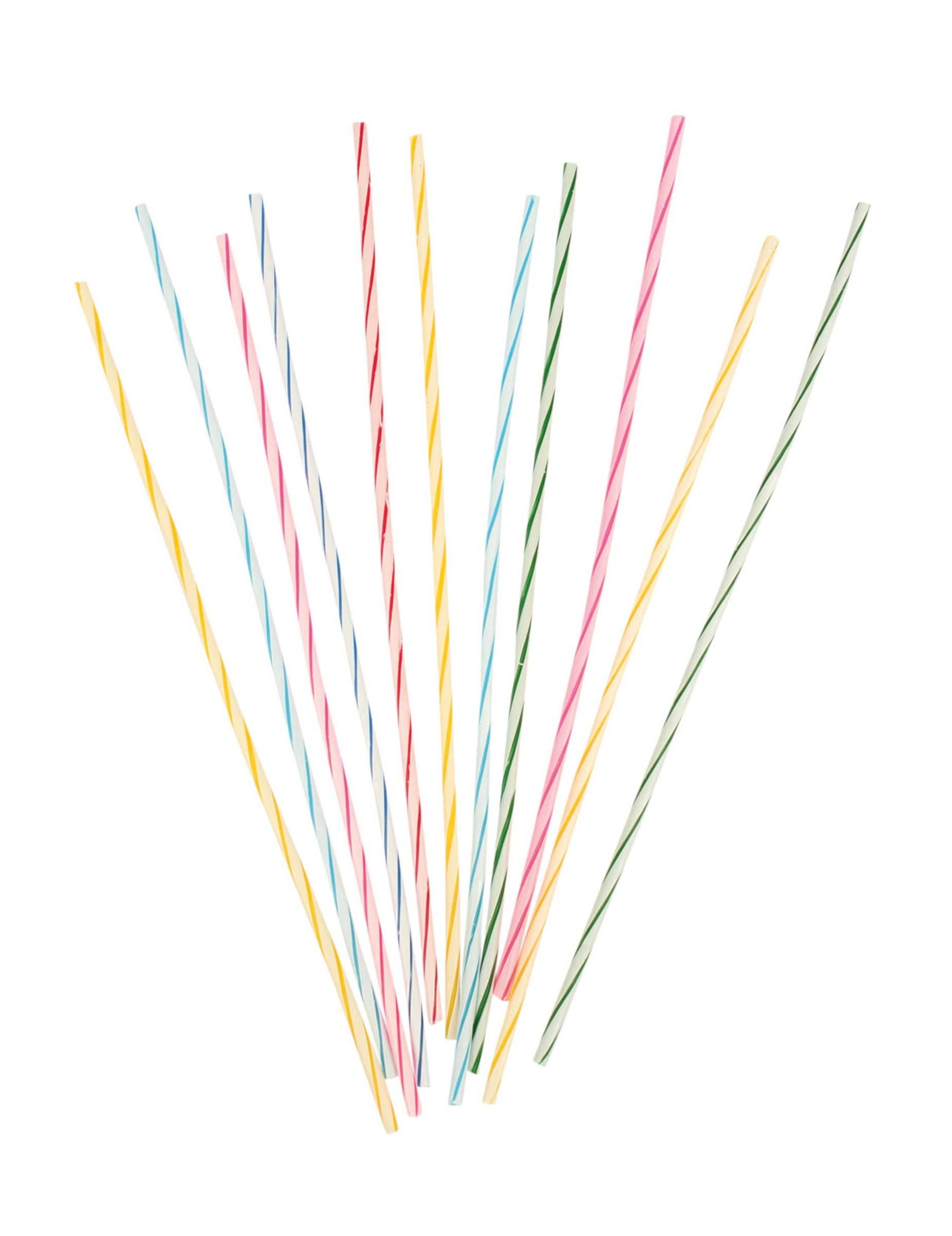 Bougies spirales effet mikado pour gâteau d'anniversaire colorées