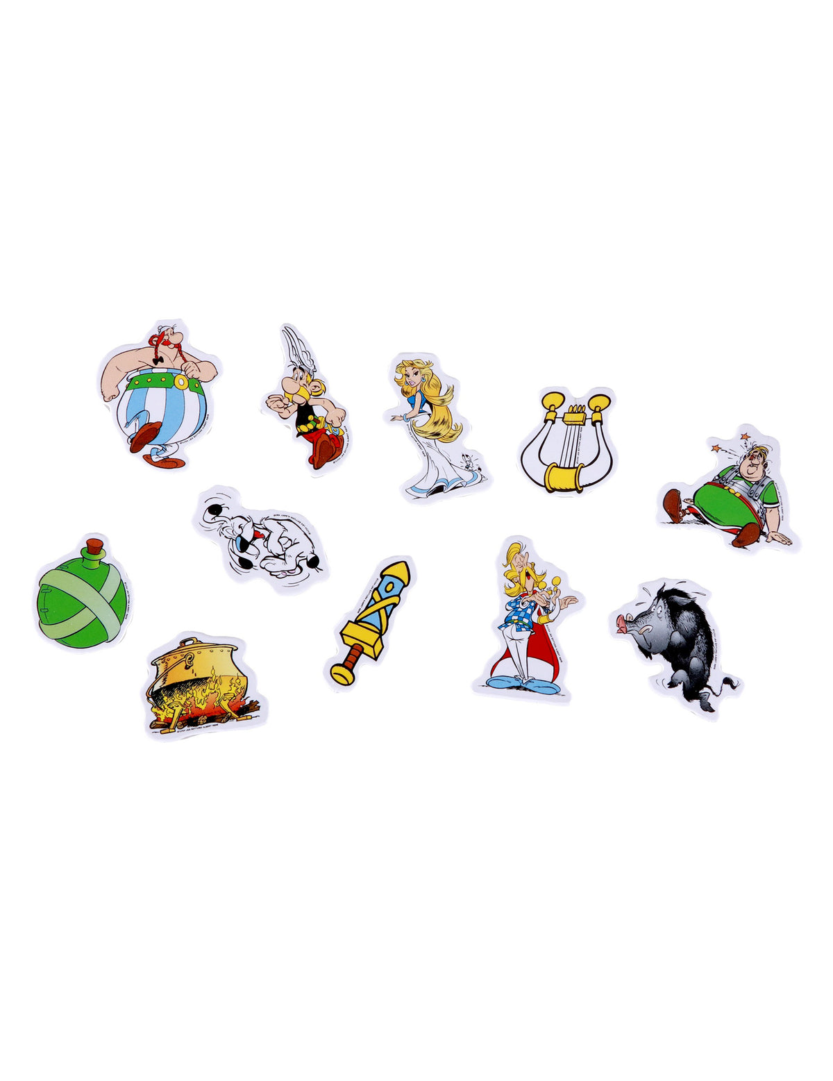 Confettis de table Astérix multicolores illustrant les personnages de la bande dessinée
