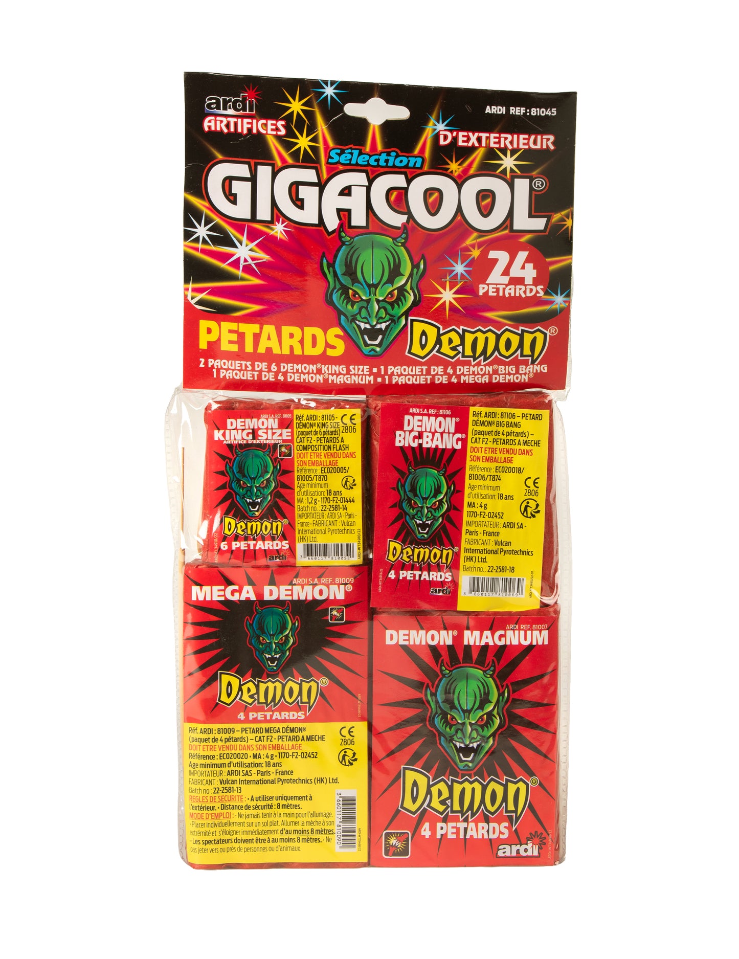 24 petarde mari Démon Giga Cool