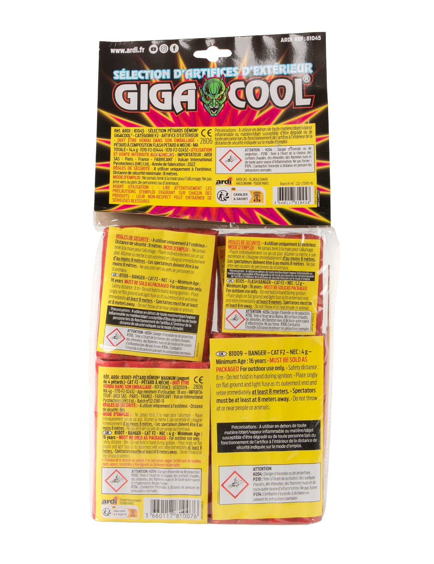 24 petarde mari Démon Giga Cool