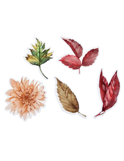 25 decorațiuni de presărat Toamnă Florală 5 x 4,5 cm și 5 x 5,2 cm
